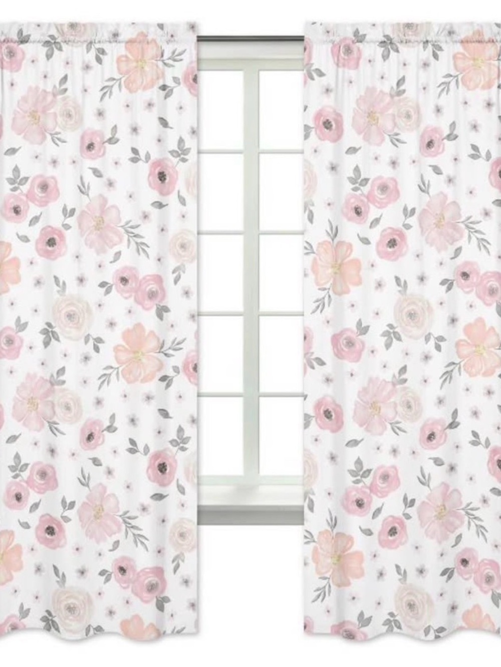 Sweet Jojo Designs Girl Baby Crib Comforter, Bed Skirt, and Curtains